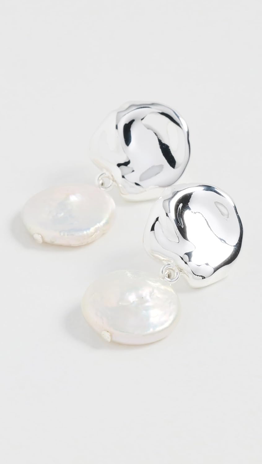 Lizzie Fortunato Women's Coin Reflection Earrings, Silver, One Size - Image 3