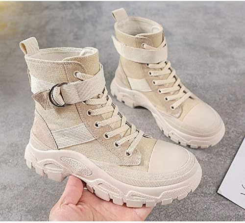 Women's Baggy Canvas Boots Ladies Girls 