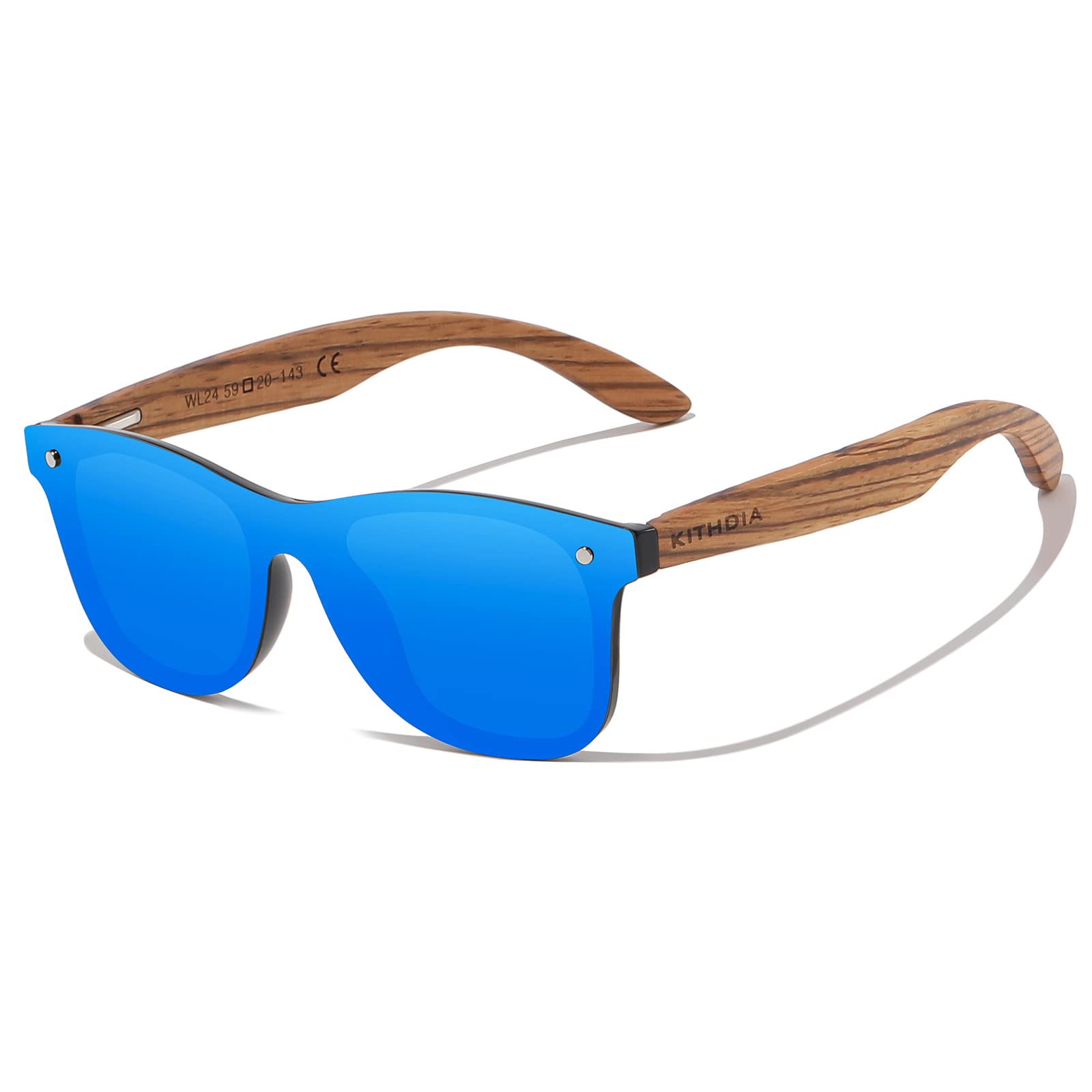 KITHDIA occhiali da sole in legno da uomo unisex occhiali da sole polarizzati con protezione UV400 occhiali da sole Donna S5029