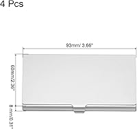 Vista 2 de PATIKIL Titular de la tarjeta de visita, caja de tarjeta de metal de aluminio titular de la tarjeta profesional para tarjeta de crédito