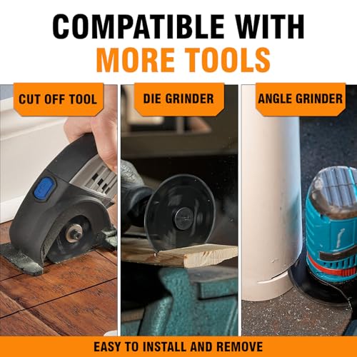 3 Inch Cut Off Wheel for Wood with Nail/Plastics/Plaster/Resin, 3/8" Arbor Tungsten Carbide Blade Cutting Disc, Die Grinder Cut-Off Tools Cutter Attachments - Thumbnail 7