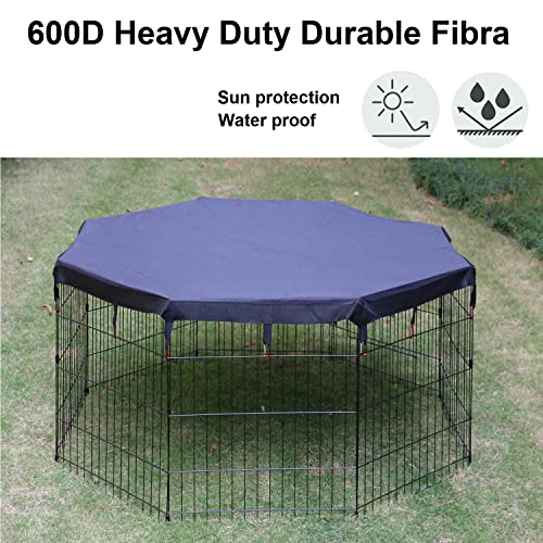 Dog Playpen cover Sun/Rain Proof Top Cover,Provide Shade and Security for Indoor and Outdoor dog Pen,Dog Pen Cover Fits All 24″ Wide 8 Panels Pet Exercise Pen (Playpen Not Included!!!) Dog Playpen cover Sun/Rain Proof Top Cover,Provide Shade and Security for Indoor and Outdoor dog Pen,Dog Pen Cover Fits All 24″ Wide 8 Panels Pet Exercise Pen (Playpen Not Included!!!)