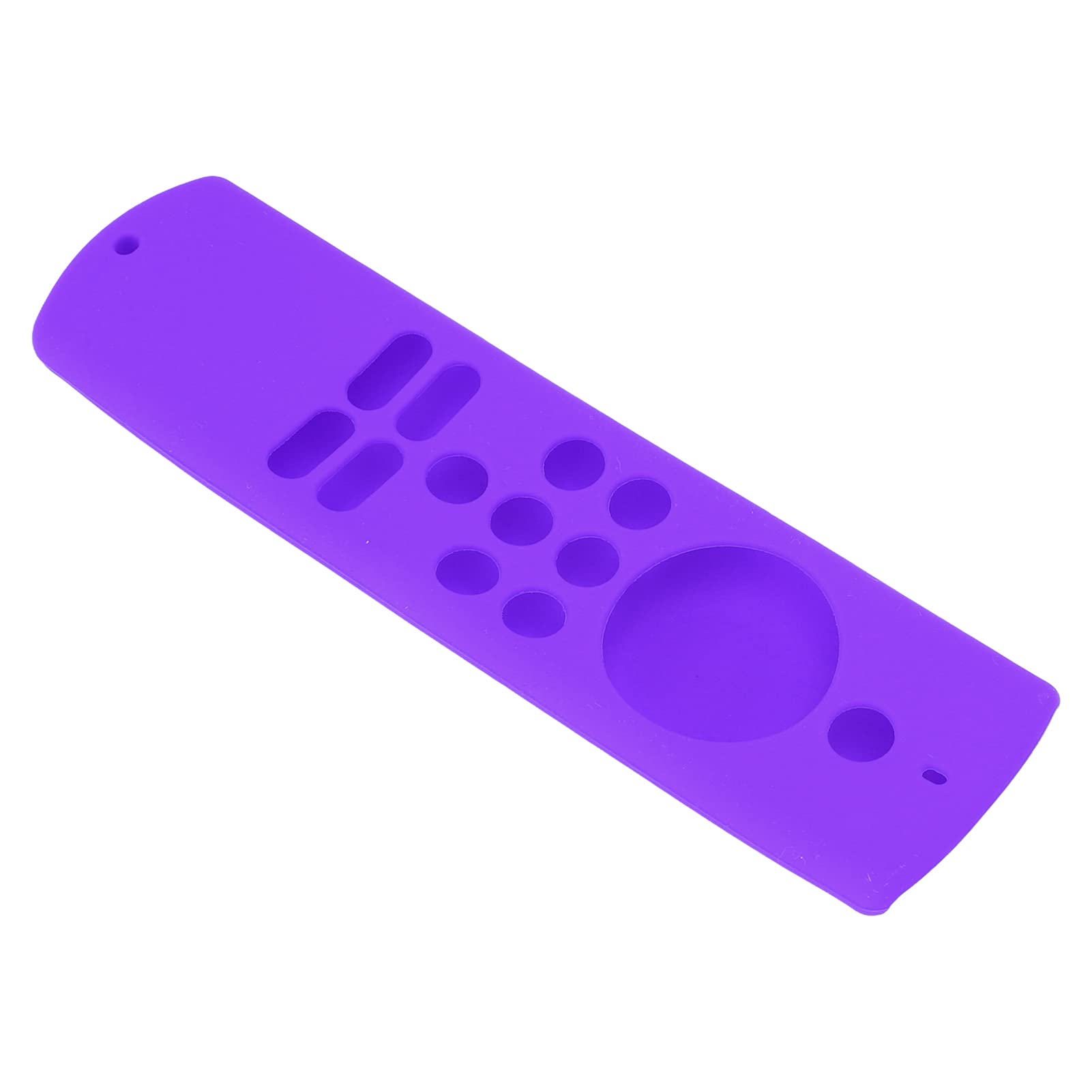 Funda protectora de silicona suave antideslizante a prueba de golpes con cordón para Fire TV Stick Lite (juego morado)