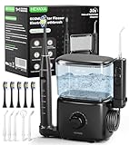 Picture of Water Flosser & Ultrasonic Electric Toothbrush Combo, 600ML Water Dental Flosser with 7 Jet Tips, 10 Adjustable Water Pressure, 5 Toothbrush Heads for Home Use, Gums, Braces (Dark)