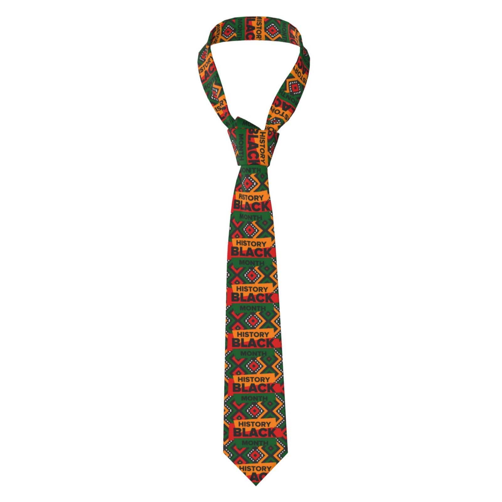 KWQDOZF Black History Month 2024 Men'S Necktie Novelty Neck Ties For Men Teens Boys Fashion Ties For Business Wedding Party Work