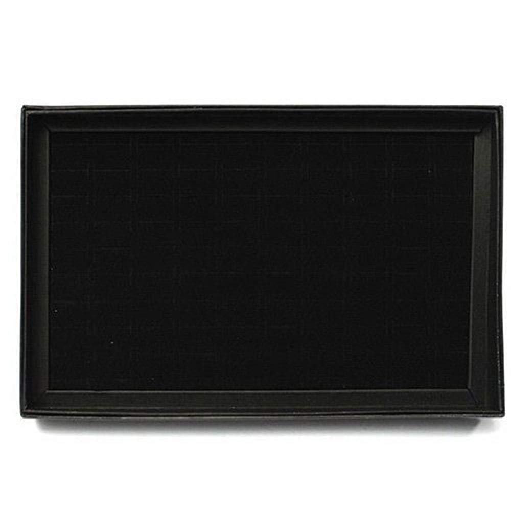 Schmuckschatulle mit Fächern, Aufbewahrungsbox mit transparentem Deckel ~ Ohrringhalter-Schaufenster ~ Schmucktablett-Organizer