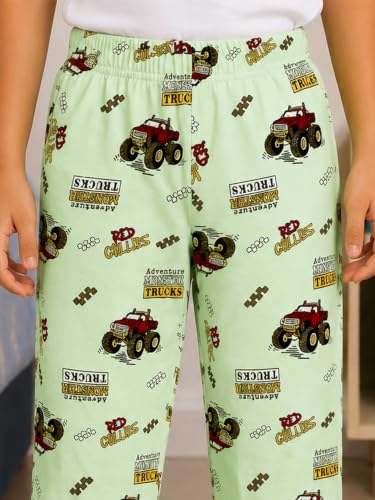 Image of KiddoPanti Boys Printed Pyjama | 100% Cotton Single Jersey Fabric | All Over Printed Design | Relax Fit & Ankle Length | Pyjama Pant