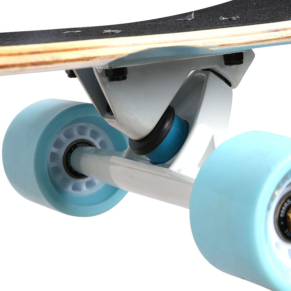 pour Adolescent, Longboard Professionnel en Bois D'érable Dur à Sept Couches, Charge Forte avec élasticité Douce pour Une Glisse Plus Stable