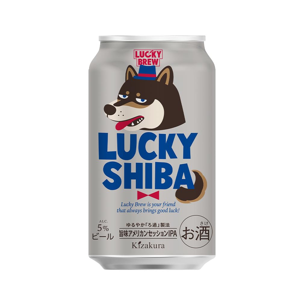 Amazon.co.jp: 黄桜 LUCKY SHIBA ラッキー シバ 缶 350ml 24本 (1