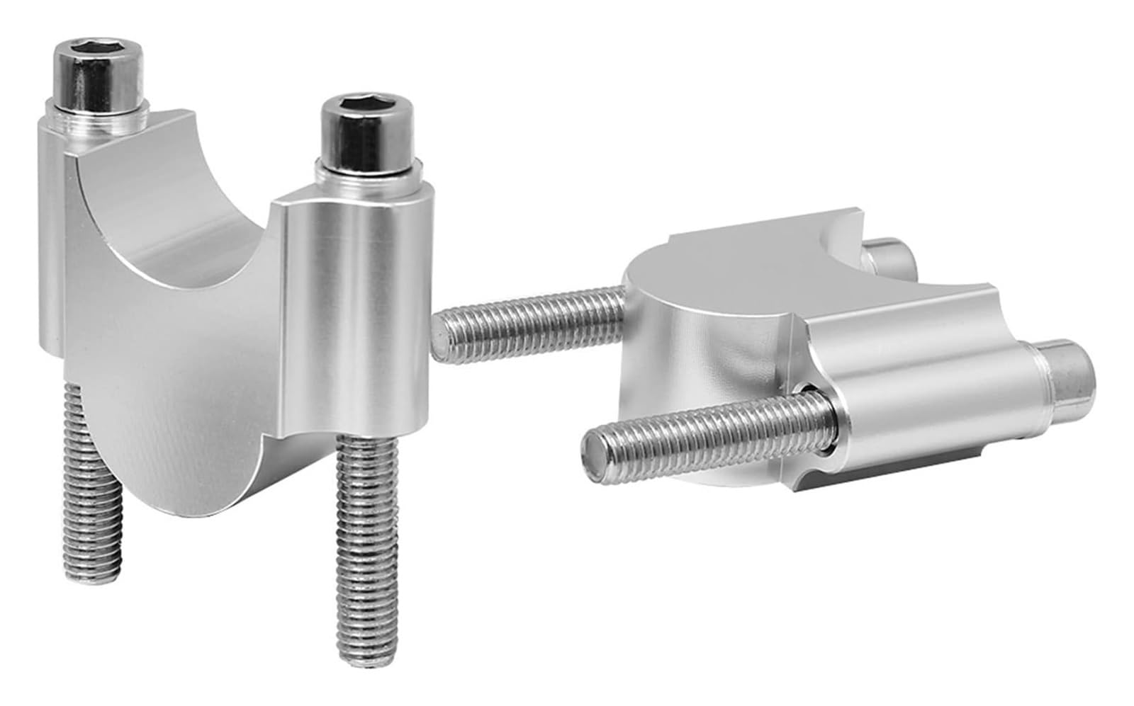 para MT07 para MT09 Manillar De Motocicleta Elevador De Manillar De Motocicleta Abrazadera De Mango De Montaje Universal 28mm 1 1/8 "22mm 7/8" Alzas Manillar Motocicleta(Sliver 22mm)