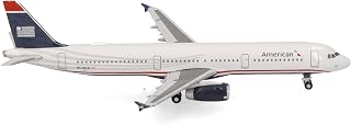 Herpa Modellflugzeug American Airlines Airbus A321 - US Airways Heritage Livery - N578UW Miniatur im Maßstab 1:500, Sammlerstück, Flugzeug Modell ohne Standfuß, Metall