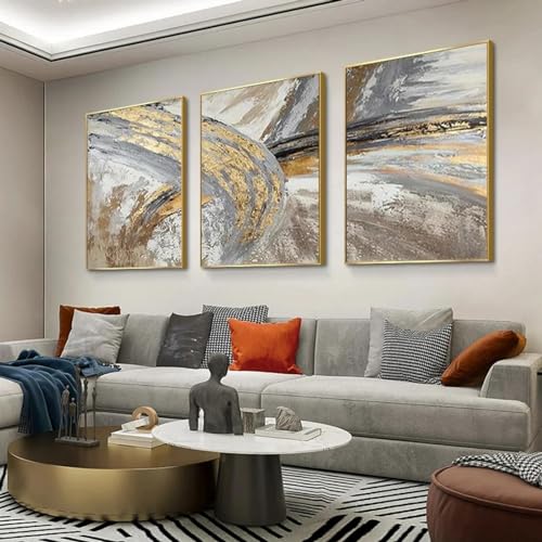 Peinture sur toile scandinave abstraite pour sublimer le mur de votre salon moderne
