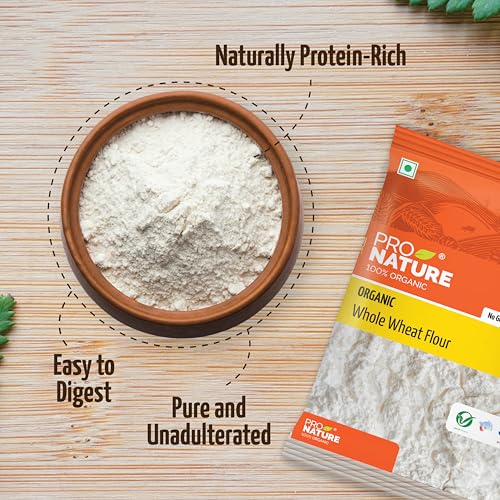 Image of Pro Nature 100% Organic Whole Wheat Flour 5 kg, (Pack of 2)