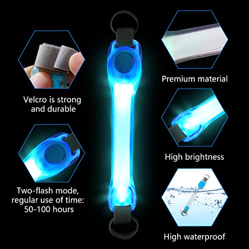 flintronic LED Leuchthalsband Hunde Halsband, Leuchtend Hundehalsband, Sicherheits LED Leuchtband für Hunde Katzen, LED Licht Blinklicht mit Klettverschluss, Helle Sicherheit für Die Nacht