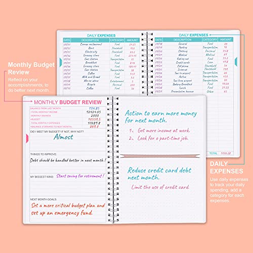 Budget Planner - Monthly Finance Organizer With Expense Tracker Notebook To Manage Your Money Effectively, Undated Finance Planner/Account Book, Start Anytime, 1 Year Use, A5, Twig #TOP2