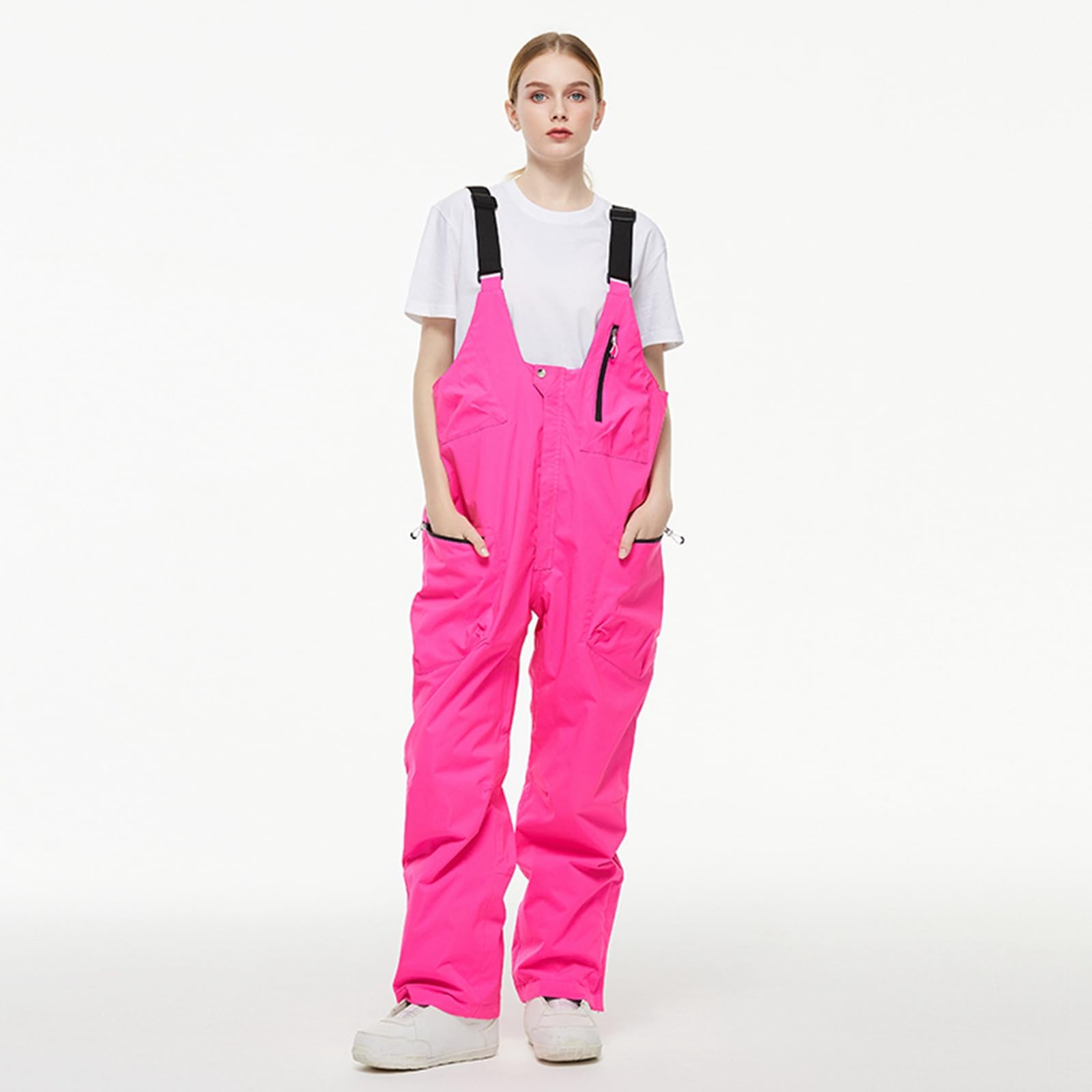 Sunnyuk Completo Sci Uomo Pantaloni Impermeabile Taglie Forti Tuta da Neve Invernale Salopette Curvy Montagna Pantalone Sci Termici Elasticizzati Snowboard