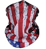 American Flag Outdoor Face Mask - Wear it Motorcycle Riding, Skiing, Snowboarding, Hiking & More - 100% Seamless Microfiber