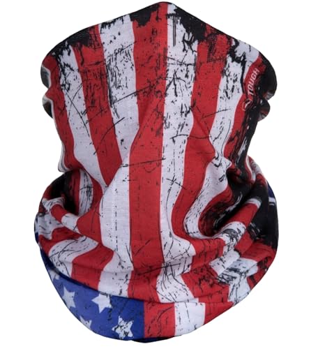 Tough Headwear American Flag Outdoor Mask - Motorcycle Face Mask American Flag Face Shields for Men, USA Neck Gaiter for Dust