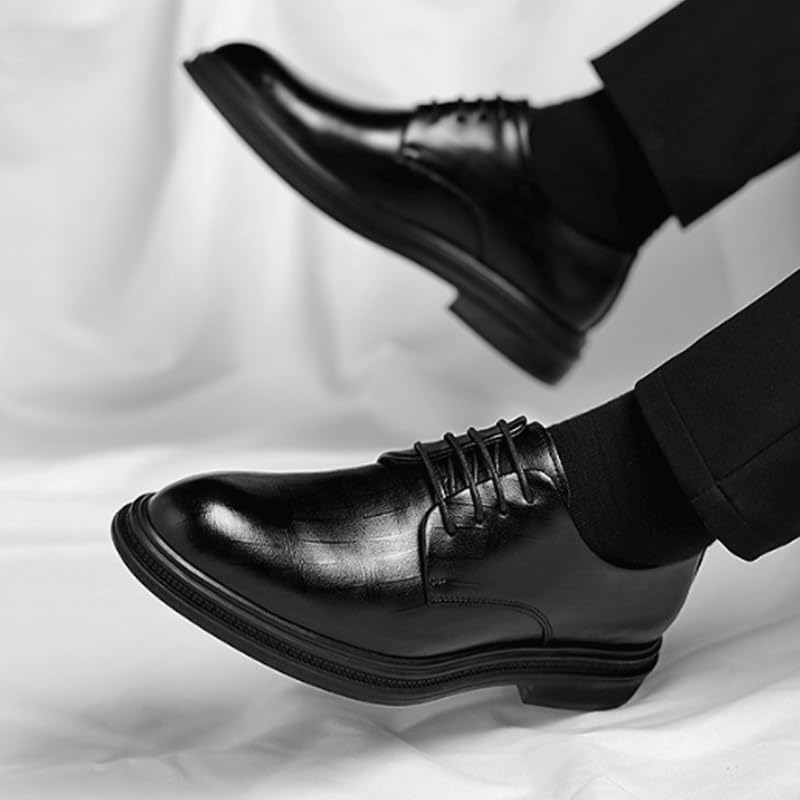 Men's Classic Lace-up Formal Oxfords Lug Sole Non-Slip Platform Business Work Dress Shoes Men's Business Office Wedding Formal Modern Oxford4