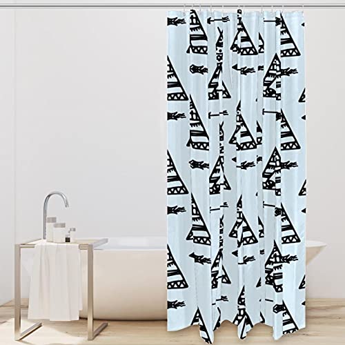 Rideaux de douche Tipi bleu pour transformer votre espace bain - 3