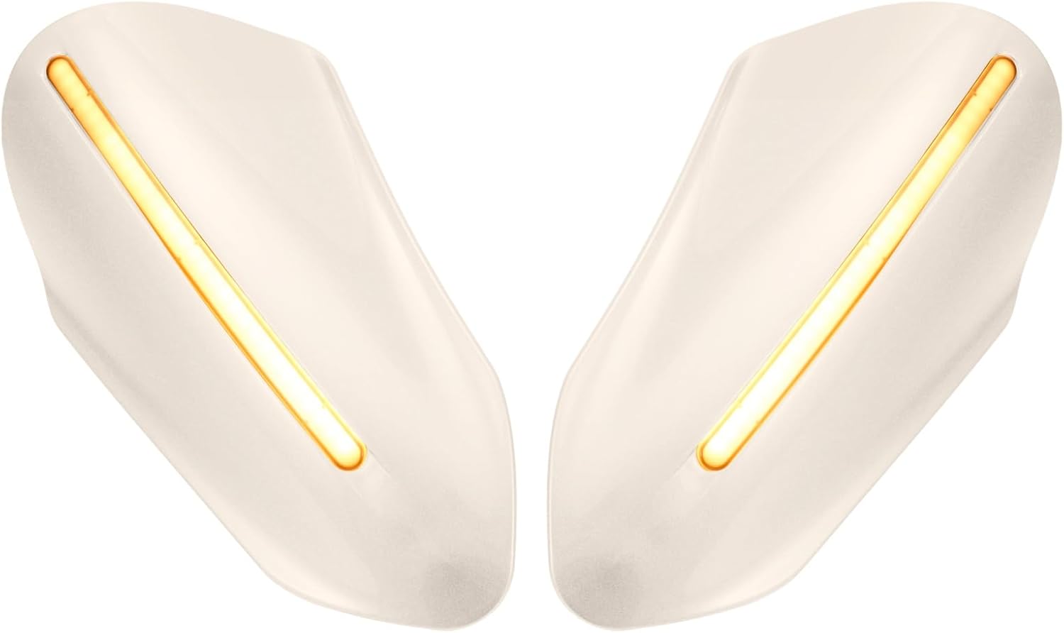 Color-Matched LED Handguards for Harley H-D softail Touring 1993-2025 - Boost Safety & Style with DRL, Indicators White Sand Pearl