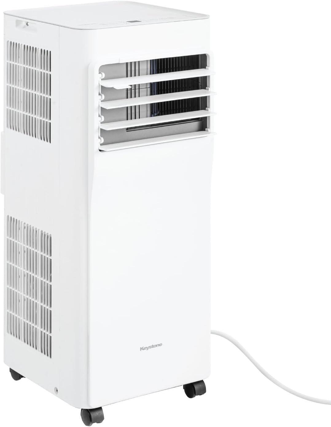Keystone 8,500 BTU ASHRAE/5,000 BTU DOE 115V Portable Air Conditioner with Dehumidifier and Remote Control, AC for Apartment, Bedroom, Small Rooms up to 200 Square Feet in White