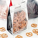Heat Seal Snack Bags, Food Bags, Candy Bags with Double Seal - Resealable Bag - Black - Food Saver - 7.9" x 4.9" - 100ct Box - Bag Tek - Restaurantware