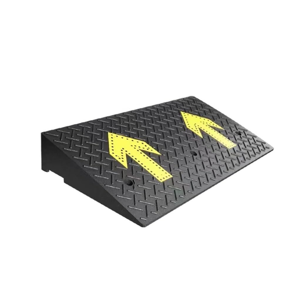 Kanduo Rampa podjazdowa Rampa podjazdowa, gumowa rampa krawężnikowa, próg rampy załadunkowej, płyta progowa rampy(100x50x9cm)