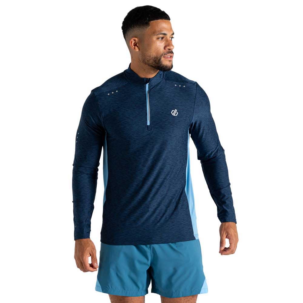 Dare2B Męska koszulka Power Up Stretch Midlayer Blue