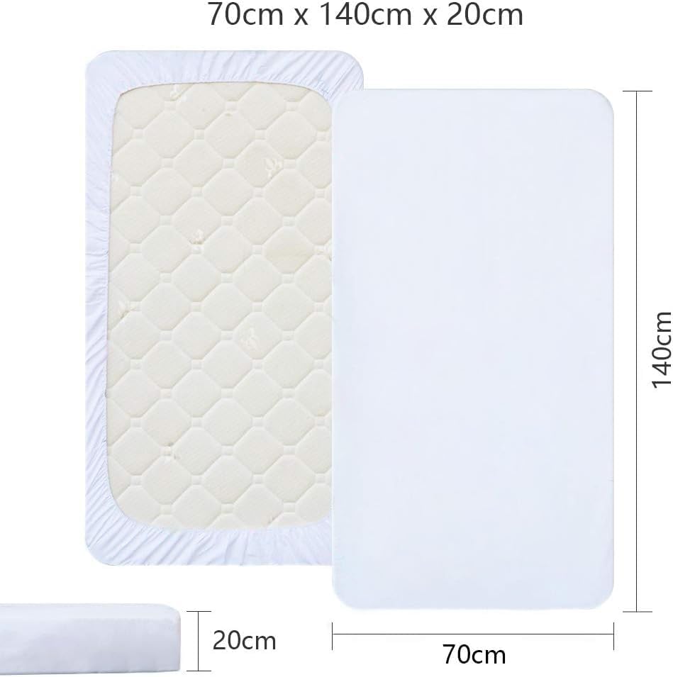 2 x Cot Bed Sheets Cot Sheets 140x70 Fitted Polyester Soft Bed sheets Hypoallergenic Fully Elasticated Skirt Easy Care - Image 2