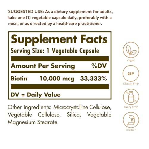 Solgar Biotin Vegetable Capsules