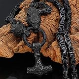 Vater von Thor, Odin ist nie von den Wölfen Hati und Skoda getrennt. So bleiben Sie durch die Anwesenheit ihrer Symbolik mit den Kräften der beiden Gottheiten verbunden.