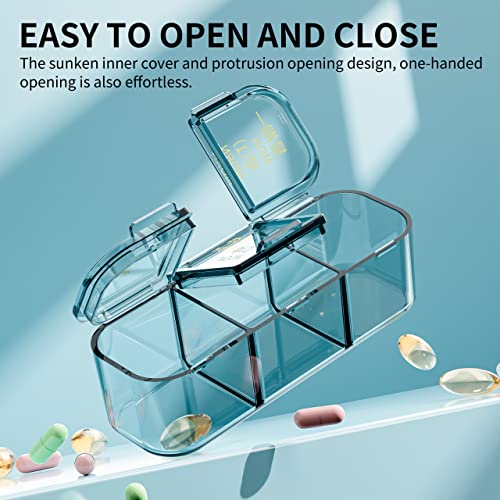 Ofidus 21 Cells 3 Times A Day Pill Organizer - Moistureproof Daily Cute Pill Box, Removable Separate Cell 21 Days Pill Case Suitable For Women Men Travel Jewelry & Everyday(Green) #TOP3