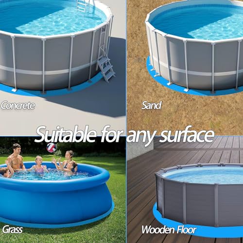 18 FT Round Pool Liner Pad for Above Ground Swimming Pool, Outdoor Pool Mat for Above Ground Pool Pad, Under Pool Floor Liner Underlayment Pad, Prevents Punctures Pool Mat Protector Tarp (18 FT) - Thumbnail 5