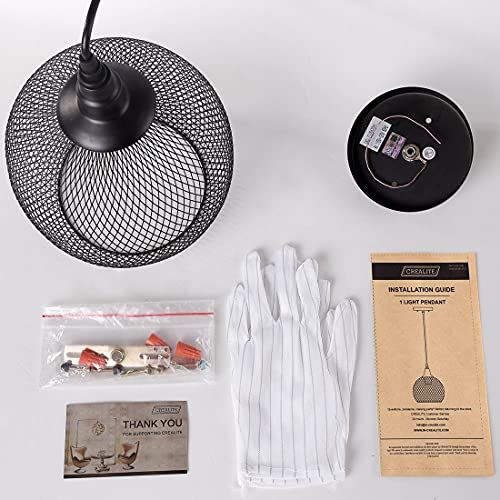 Lustre suspension industrielle cage noire pour éclairage intérieur moderne - 7