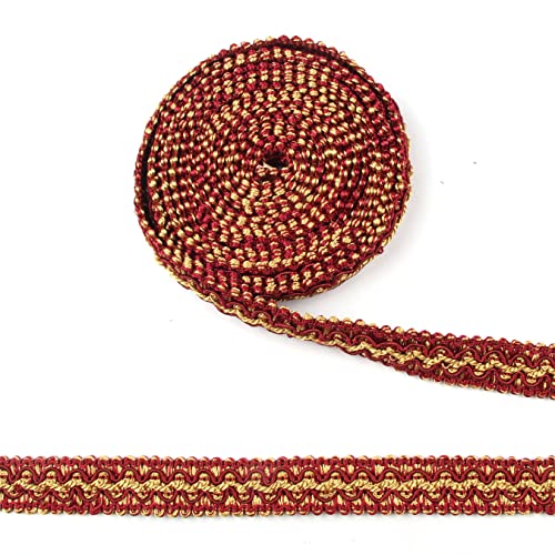 Bel Avenir Braid Trim 0.78 Inch 6.8 Yards Gimp Basic Fringe Trim Fabric Sewing Polyester Handcraft Diy Crafts Woven Boho Costume Home Decorative (Red) #TOP1