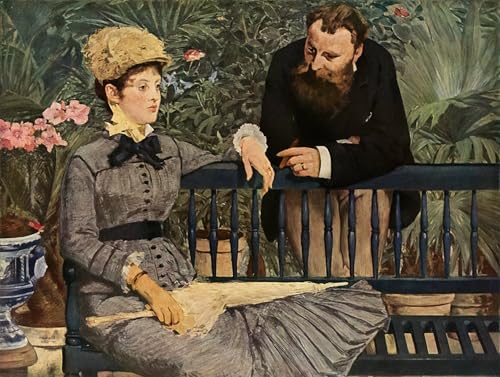 Toile Dans la serre Edouard Manet 60x90cm pour décoration murale bureau
