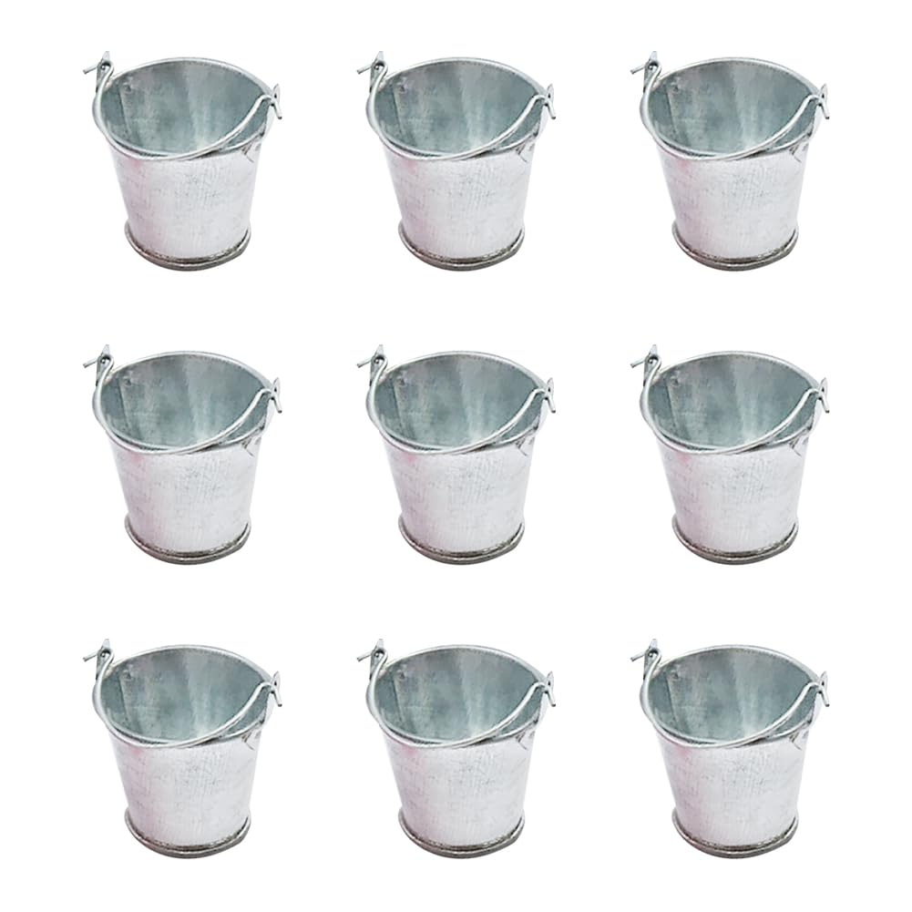 10 Pcs Small Metal Buckets Unique Goody Baskets Craft Buckets Mini Tin Pails Snack Buckets with Handles for Party