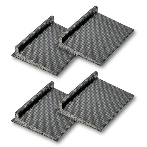 4 Pack Black Raised Door Corner Seal Foam Wrapped Vinyl Seals for Door Gaps Blocks Drafts Air Light & Insects Weatherproof Gap Filler Avodah Hardware 4 Pack Black