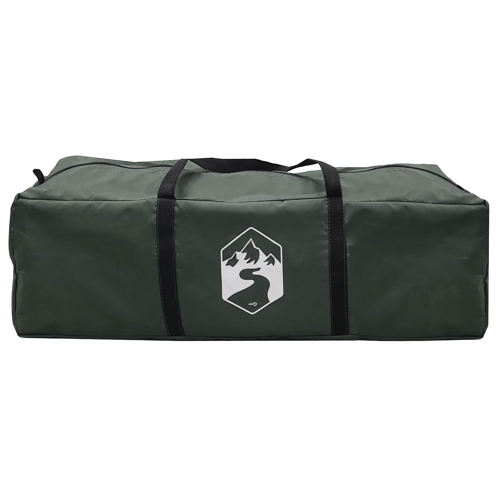 Vordach für Auto, Polyester, Stahl, 518 x 580 x 215 cm, Armeegrün | Komplettes Set mit 8 Abspannseilen, 8 Heringen, Tragetasche, wasserdicht, einfache Montage