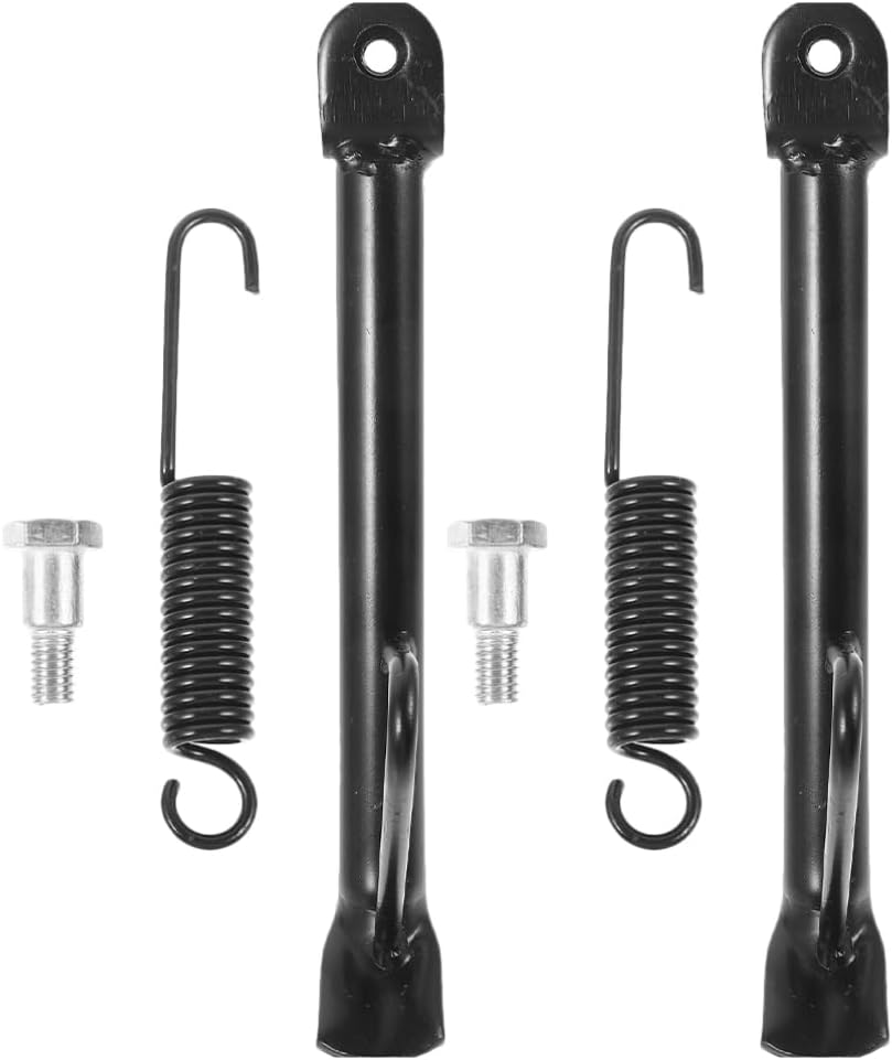 iplusmile 2sets Heavy-duty Motorcycle Kickstand Parking and Support Side Stand for Dirt and Electric Scooters with Springs and Screws