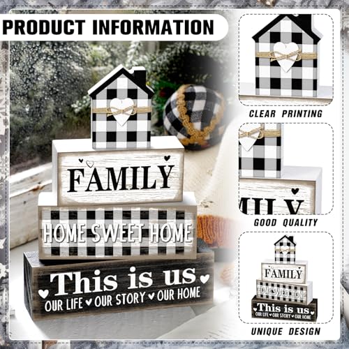 Farmhouse-Wooden-Tabletop-Decor-Home-Tiered-Tray-Decor-Rustic-Retro-Family-Home-Sweet-Home-This-Is-Us-Wood-Sign-Decorations-for-Coffee-Shelf-Desk-and-Home-Centerpiece-Decoration Farmhouse Wooden Tabletop Decor Home Tiered Tray Decor Rustic Retro Family Home Sweet Home This Is Us Wood Sign Decorations for Coffee Shelf Desk and Home Centerpiece Decoration