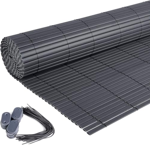 Laneetal PVC Sichtschutzmatte 100x300cm Sichtschutzzaun Balkonverkleidung...