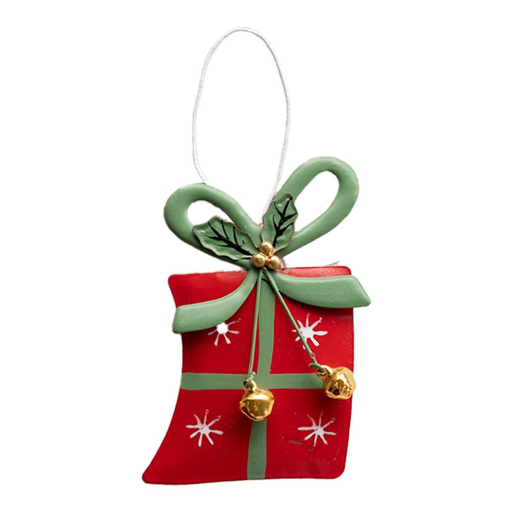 CTRLZS Wrought Iron Christmas Tree Pendant Star Bell Christmas Party Home Decoration Pendant C