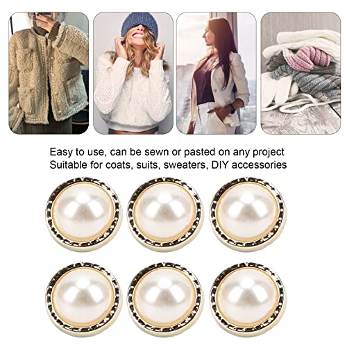 Botões extravagantes, formato redondo de pérola fino acabamento Operação simples Botão Jean para sué