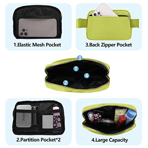 Image of VOROLO Fanny Pack For Women And Men Crossbody Bag Belt Bag Grass Green | Adjustable Strap Graduation Gifts Lightweight Travel Running