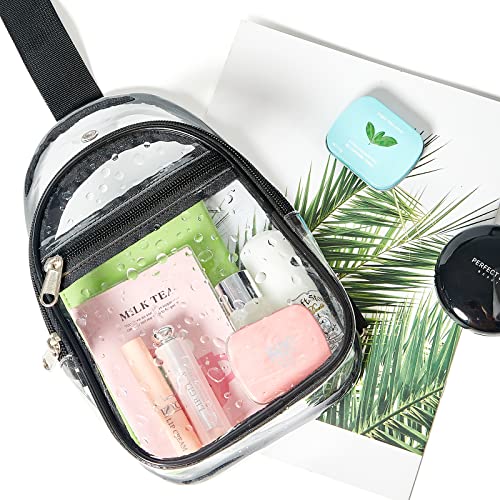 Clear Sling Bag Stadium Approved, Small Clear Chest Backpack, Clear Crossbody Chest Bag For Men Women, Black #TOP6