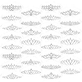 TOBATOBA 30Pcs Tiaras for Women Sparkling Rhinestone Tiaras Bulk Set Headband Princess Crowns for Women for Birthday Party Wedding Costumes Proms