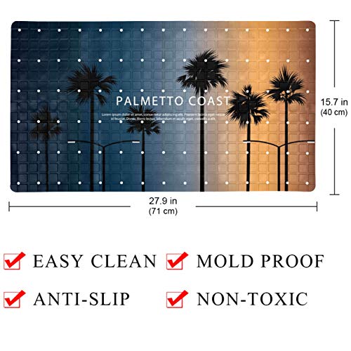 Tapis de bain antidérapant antibactérien à ventouse puissante