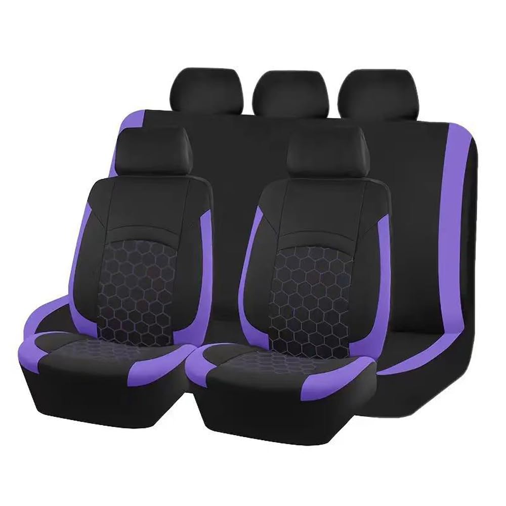 FGHGX 9 pcs Car Seat Covers for Infiniti JX EX FX M-Sedan, Car Seat Protectors Soft Car Seat Cover Full Set Comfortable Front Rear Protection Covers,Purple